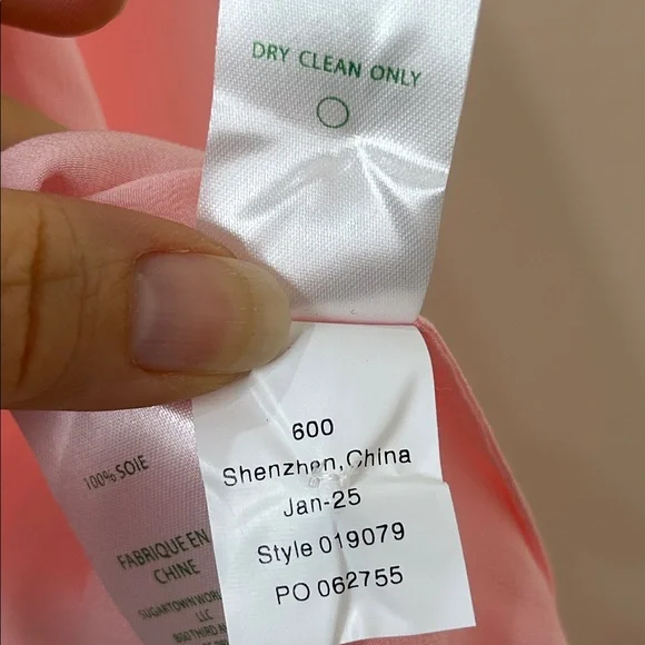 LILLY PULITZER Elsa Silk Top Light Pink Size Large - Picture 12 of 16